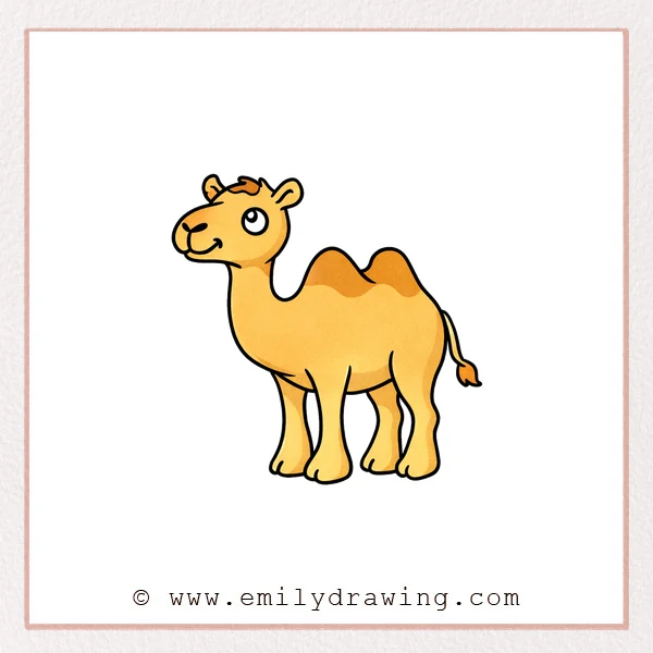 Preview of Cartoon Camel drawing